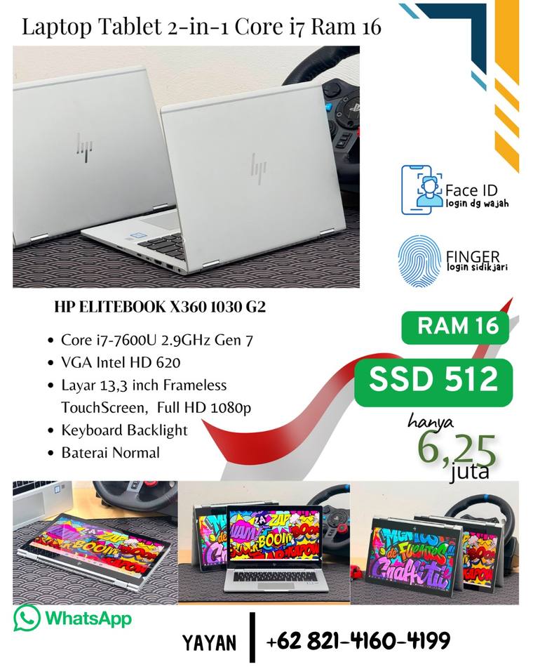 HP EliteBook x360 1030 G2 layar sentuh untuk laptop desain dan multitasking